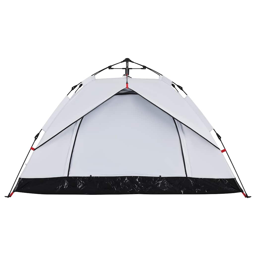 vidaXL Kuppel-Campingzelt 3 Personen Weiß Verdunkelt Quick Release