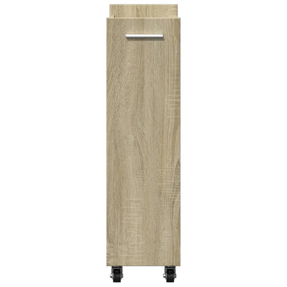 vidaXL Schrank mit Rollen Sonoma-Eiche 60x22x79 cm Holzwerkstoff