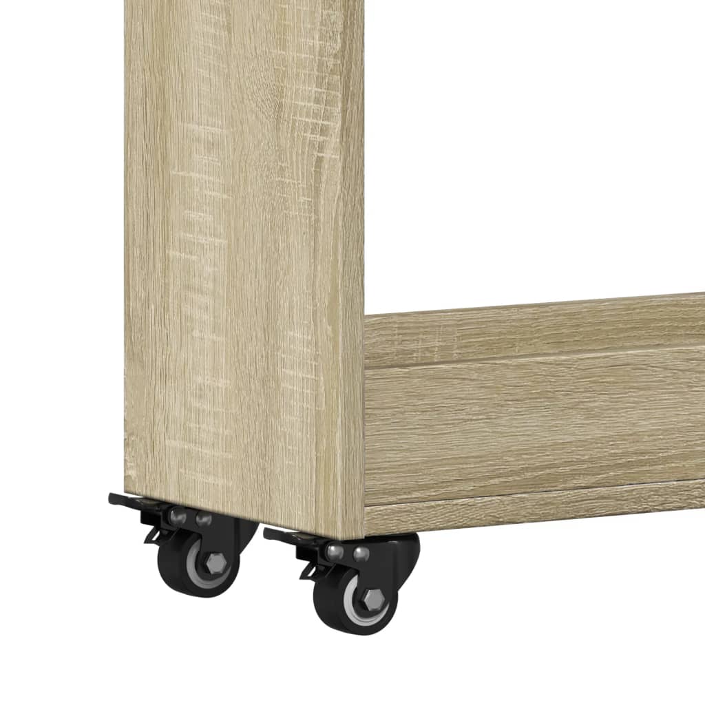 vidaXL Schrank mit Rollen Sonoma-Eiche 60x22x79 cm Holzwerkstoff