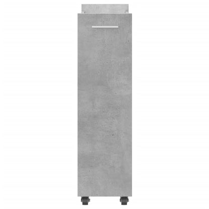 vidaXL Armoire à roulettes gris béton 60x22x79 cm bois d'ingénierie