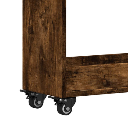 vidaXL Armoire à roulettes chêne fumé 60x22x79 cm Bois d'ingénierie