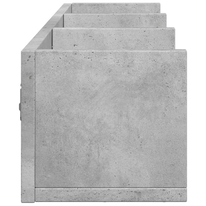 vidaXL Armoires murales 2 pcs Gris béton 75x18x16,5 cm Bois d'ingénierie