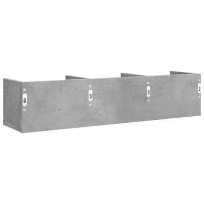 vidaXL Armoires murales 2 pcs Gris béton 75x18x16,5 cm Bois d'ingénierie