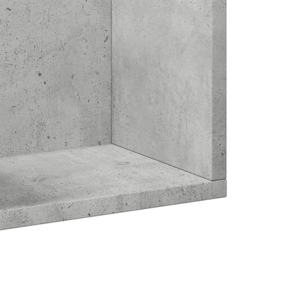 vidaXL Armoires murales 2 pcs Gris béton 75x18x16,5 cm Bois d'ingénierie