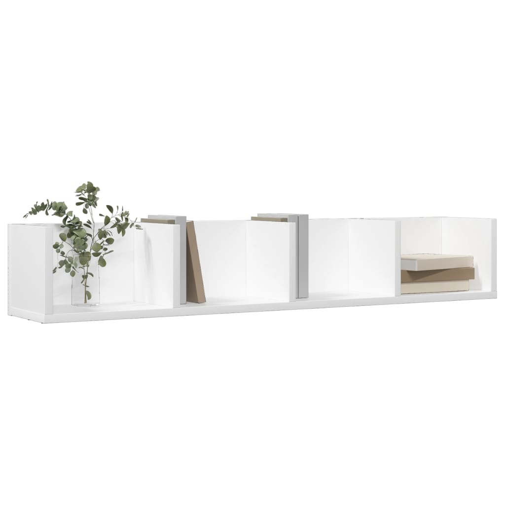 vidaXL Wandschränke 2 Stk. Weiß 99x18x16,5 cm Holzwerkstoff