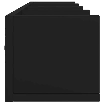 vidaXL Armoires murales 2 pcs Noir 99x18x16,5 cm Bois d'ingénierie