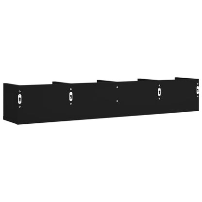 vidaXL Armoires murales 2 pcs Noir 99x18x16,5 cm Bois d'ingénierie