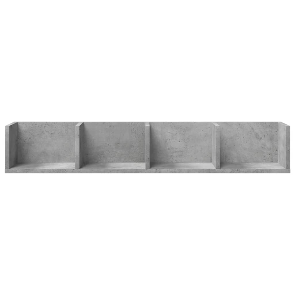 vidaXL Wandschränke 2 Stk. Betongrau 99x18x16,5 cm Holzwerkstoff