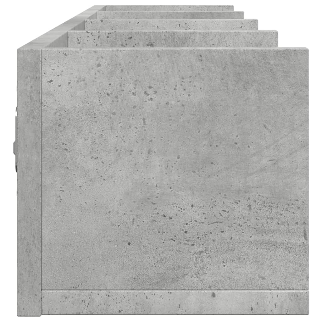 vidaXL Wandschränke 2 Stk. Betongrau 99x18x16,5 cm Holzwerkstoff