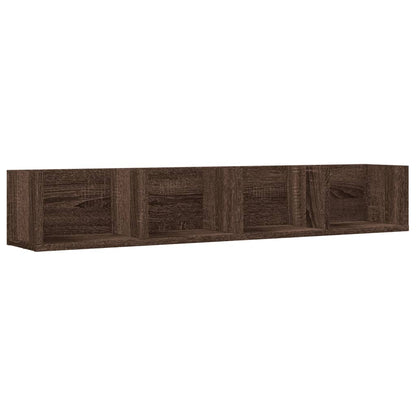 vidaXL Armoires murales 2 pcs Aspect chêne marron 99x18x16,5 cm