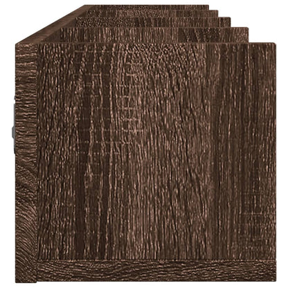 vidaXL Armoires murales 2 pcs Aspect chêne marron 99x18x16,5 cm