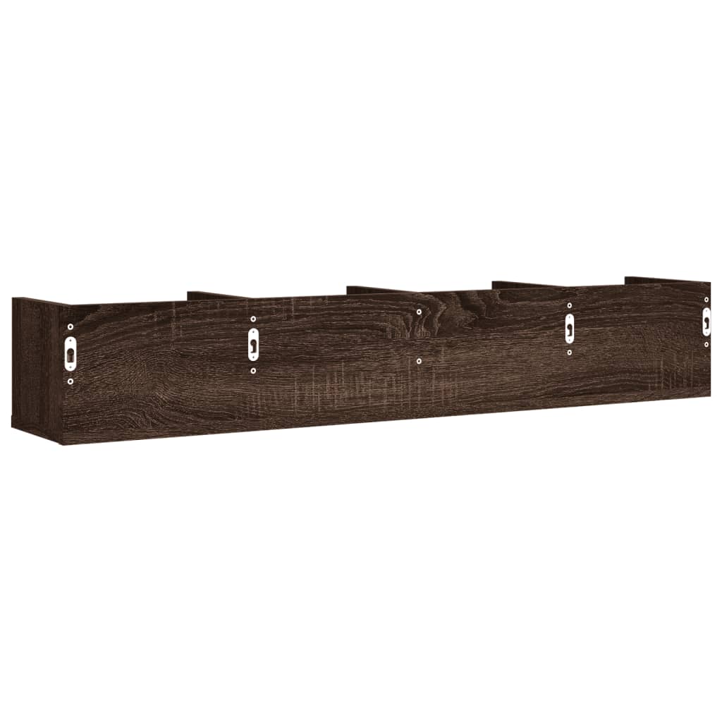 vidaXL Armoires murales 2 pcs Aspect chêne marron 99x18x16,5 cm