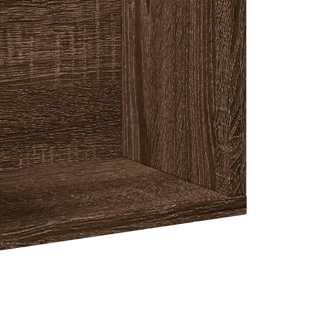 vidaXL Armoires murales 2 pcs Aspect chêne marron 99x18x16,5 cm
