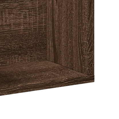 vidaXL Armoires murales 2 pcs Aspect chêne marron 99x18x16,5 cm