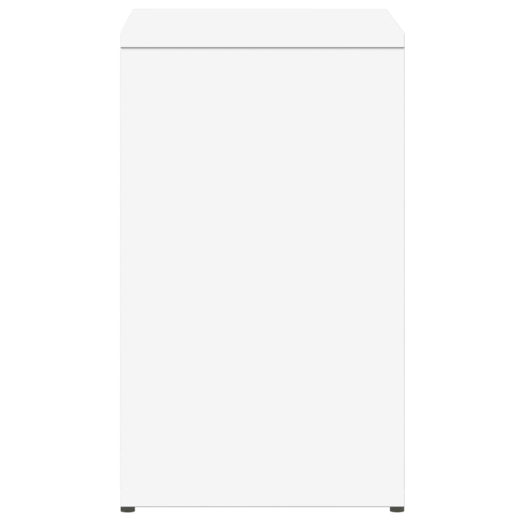 vidaXL Table d'appoint Blanc 50x30x50 cm Bois d'ingénierie