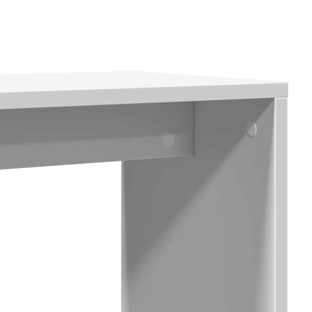 vidaXL Table d'appoint Blanc 50x30x50 cm Bois d'ingénierie