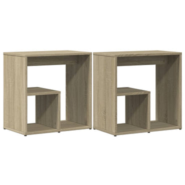 vidaXL Tables d'appoint 2 pcs Chêne Sonoma 50x30x50 cm Bois d'ingénierie