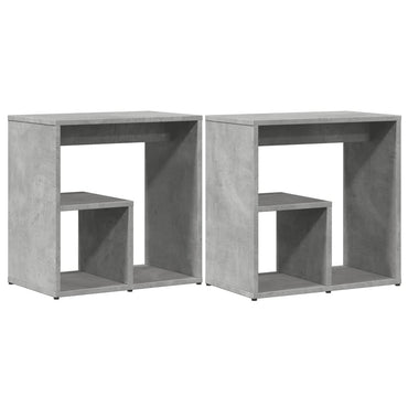 vidaXL Tables d'appoint 2 pcs Gris béton 50x30x50 cm Bois d'ingénierie