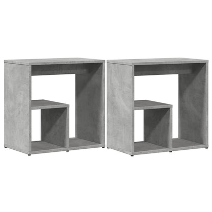 vidaXL Tables d'appoint 2 pcs Gris béton 50x30x50 cm Bois d'ingénierie
