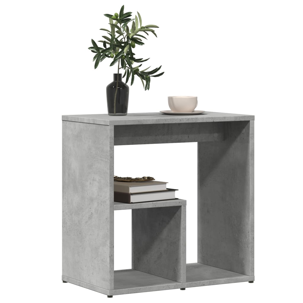 vidaXL Tables d'appoint 2 pcs Gris béton 50x30x50 cm Bois d'ingénierie