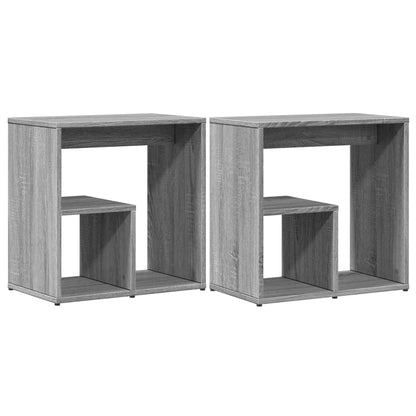 vidaXL Tables d'appoint 2 pcs Gris Sonoma 50x30x50 cm Bois d'ingénierie