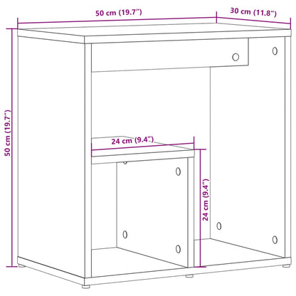 vidaXL Tables d'appoint 2 pcs Gris Sonoma 50x30x50 cm Bois d'ingénierie