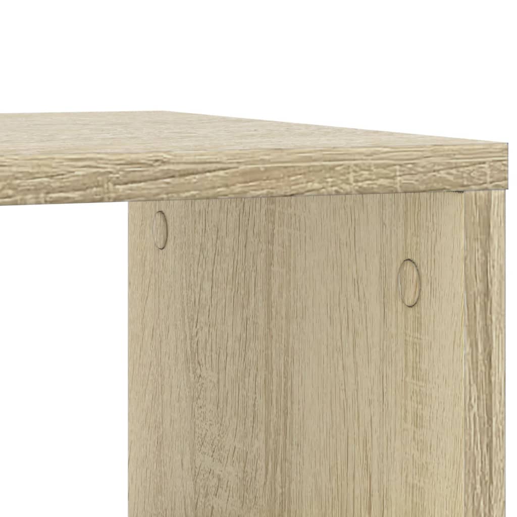 vidaXL Beistelltisch mit Rollen Sonoma-Eiche 50x30x55 cm Holzwerkstoff