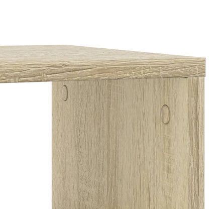 vidaXL Beistelltisch mit Rollen Sonoma-Eiche 50x30x55 cm Holzwerkstoff