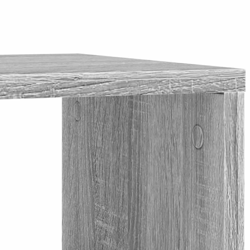 vidaXL Beistelltisch mit Rollen Grau Sonoma 50x30x55 cm Holzwerkstoff