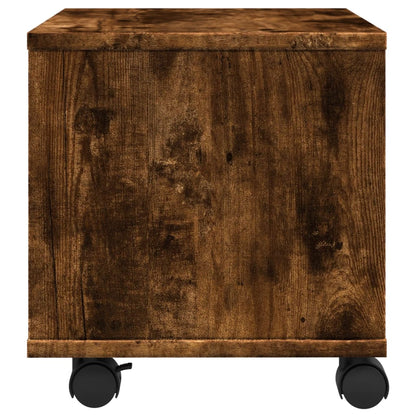 Druckerständer mit Rollen Räuchereiche 41x32x34,5 cm