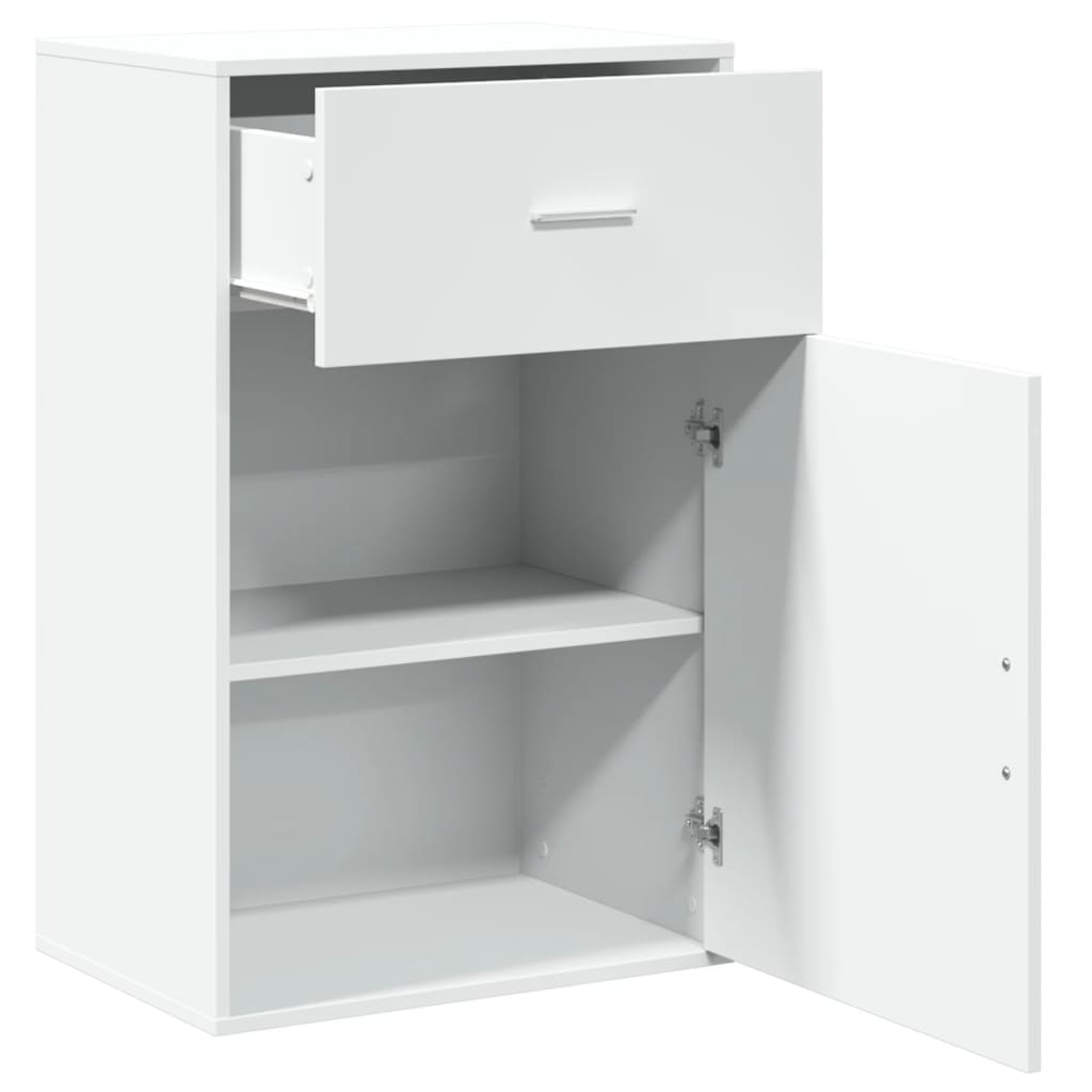 vidaXL Beistellschrank Weiß 56,5x39x90 cm Holzwerkstoff