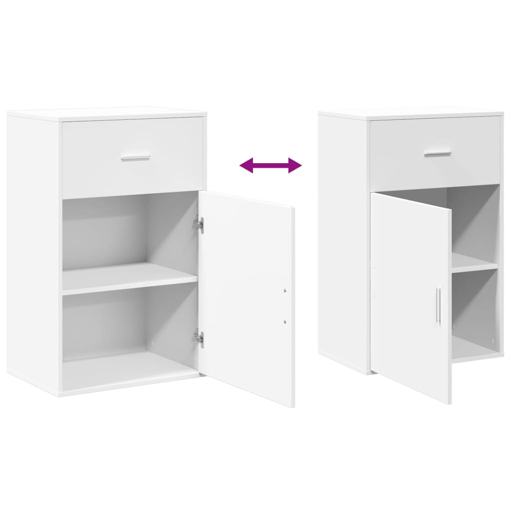 vidaXL Beistellschrank Weiß 56,5x39x90 cm Holzwerkstoff