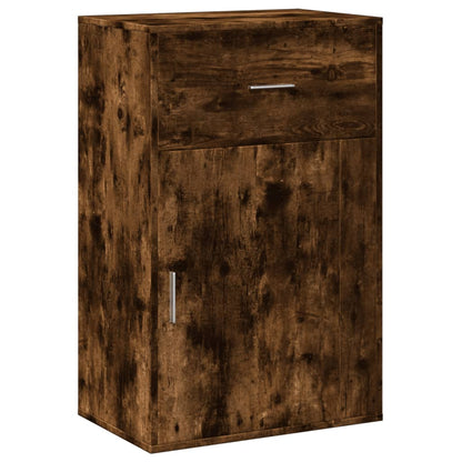 vidaXL Meuble d'appoint Chêne fumé 56,5x39x90 cm Bois d'ingénierie