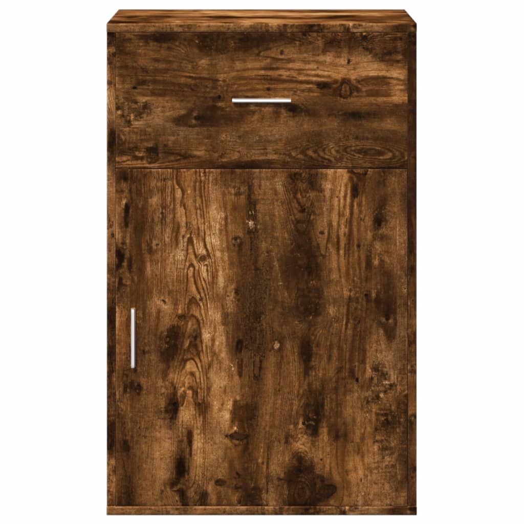 vidaXL Meuble d'appoint Chêne fumé 56,5x39x90 cm Bois d'ingénierie