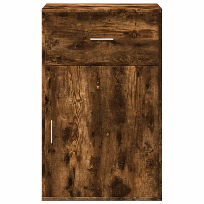 vidaXL Meuble d'appoint Chêne fumé 56,5x39x90 cm Bois d'ingénierie