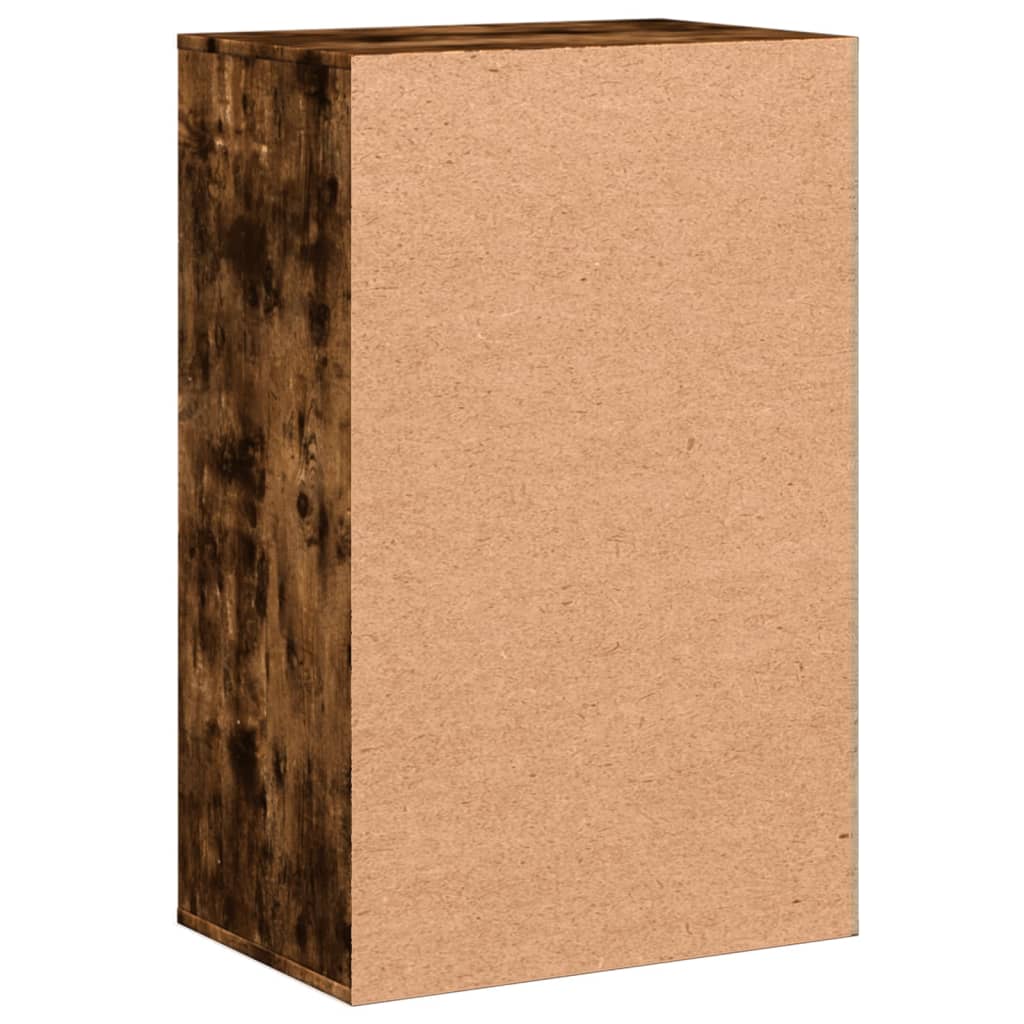 vidaXL Meuble d'appoint Chêne fumé 56,5x39x90 cm Bois d'ingénierie
