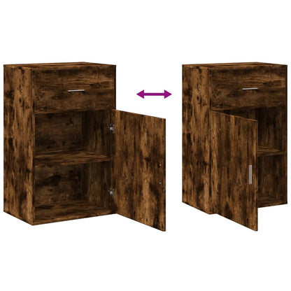 vidaXL Meuble d'appoint Chêne fumé 56,5x39x90 cm Bois d'ingénierie