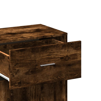 vidaXL Meuble d'appoint Chêne fumé 56,5x39x90 cm Bois d'ingénierie