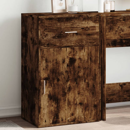 vidaXL Meuble d'appoint Chêne fumé 56,5x39x90 cm Bois d'ingénierie