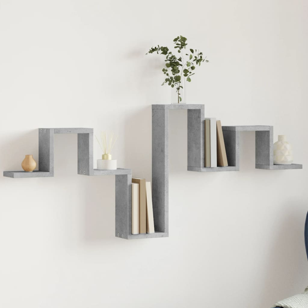vidaXL Étagère murale gris béton 104,5x10x43 cm bois d'ingénierie