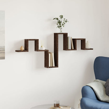 vidaXL Wandregal Braun Eichen-Optik 104,5x10x43 cm Holzwerkstoff