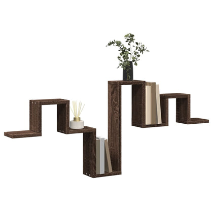 vidaXL Wandregal Braun Eichen-Optik 104,5x10x43 cm Holzwerkstoff