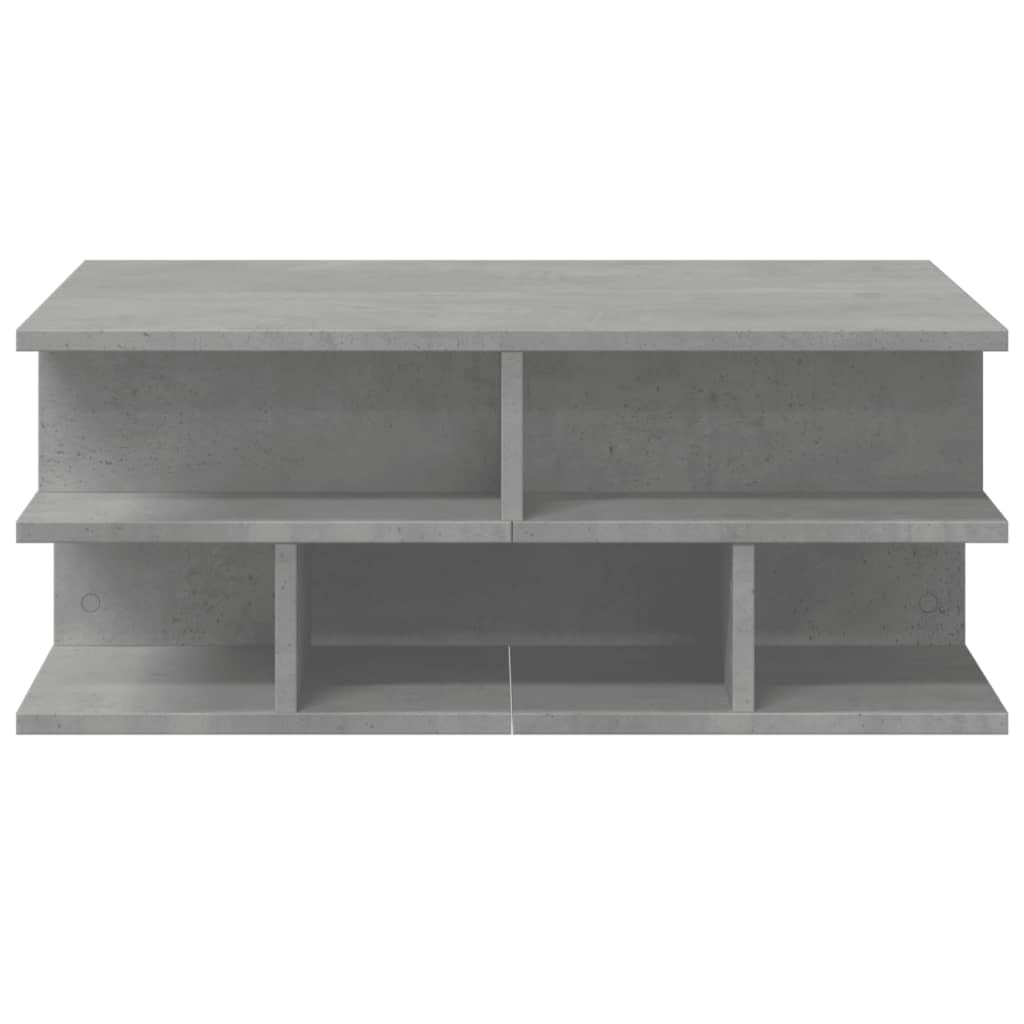 vidaXL Table basse gris béton 70x70x29 cm aggloméré