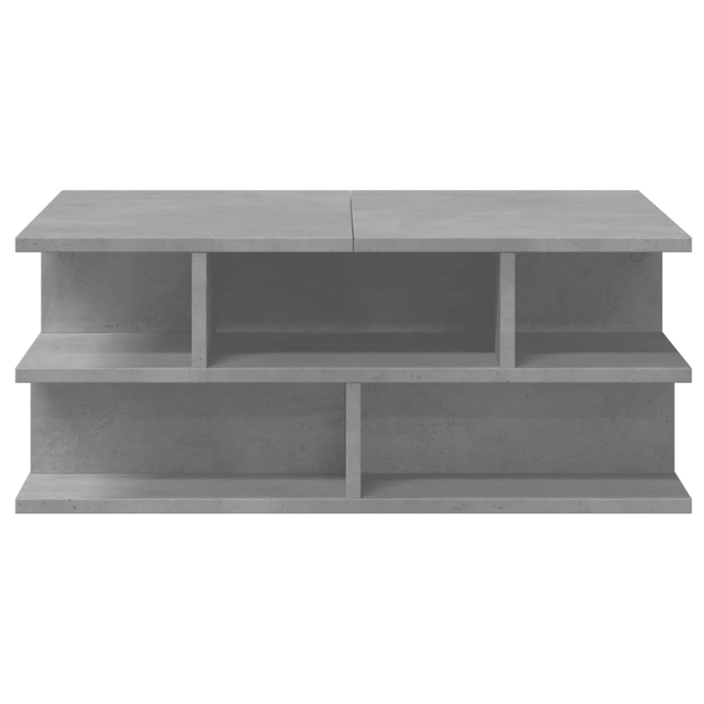 vidaXL Table basse gris béton 70x70x29 cm aggloméré