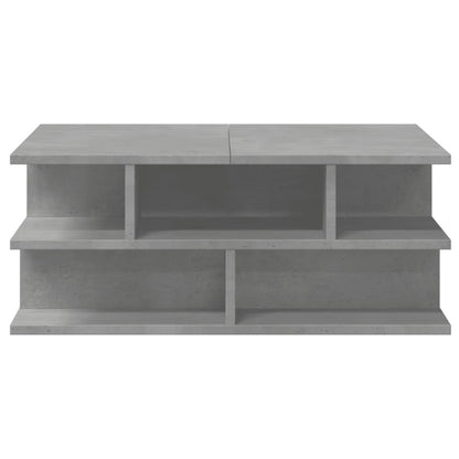 vidaXL Table basse gris béton 70x70x29 cm aggloméré