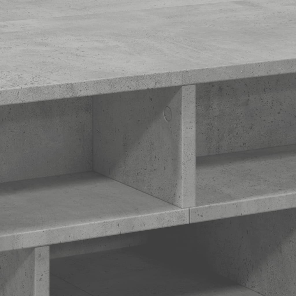 vidaXL Table basse gris béton 70x70x29 cm aggloméré