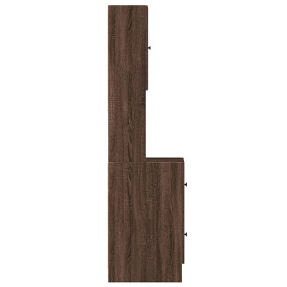 vidaXL Küchenschrank Braun Eichen-Optik 35x50x180 cm Holzwerkstoff