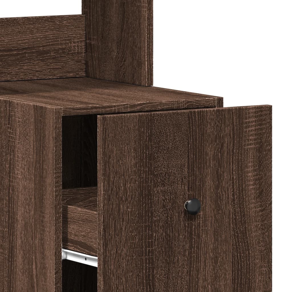 vidaXL Küchenschrank Braun Eichen-Optik 35x50x180 cm Holzwerkstoff