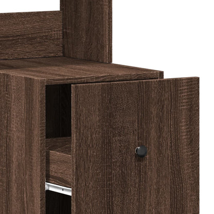 vidaXL Küchenschrank Braun Eichen-Optik 35x50x180 cm Holzwerkstoff