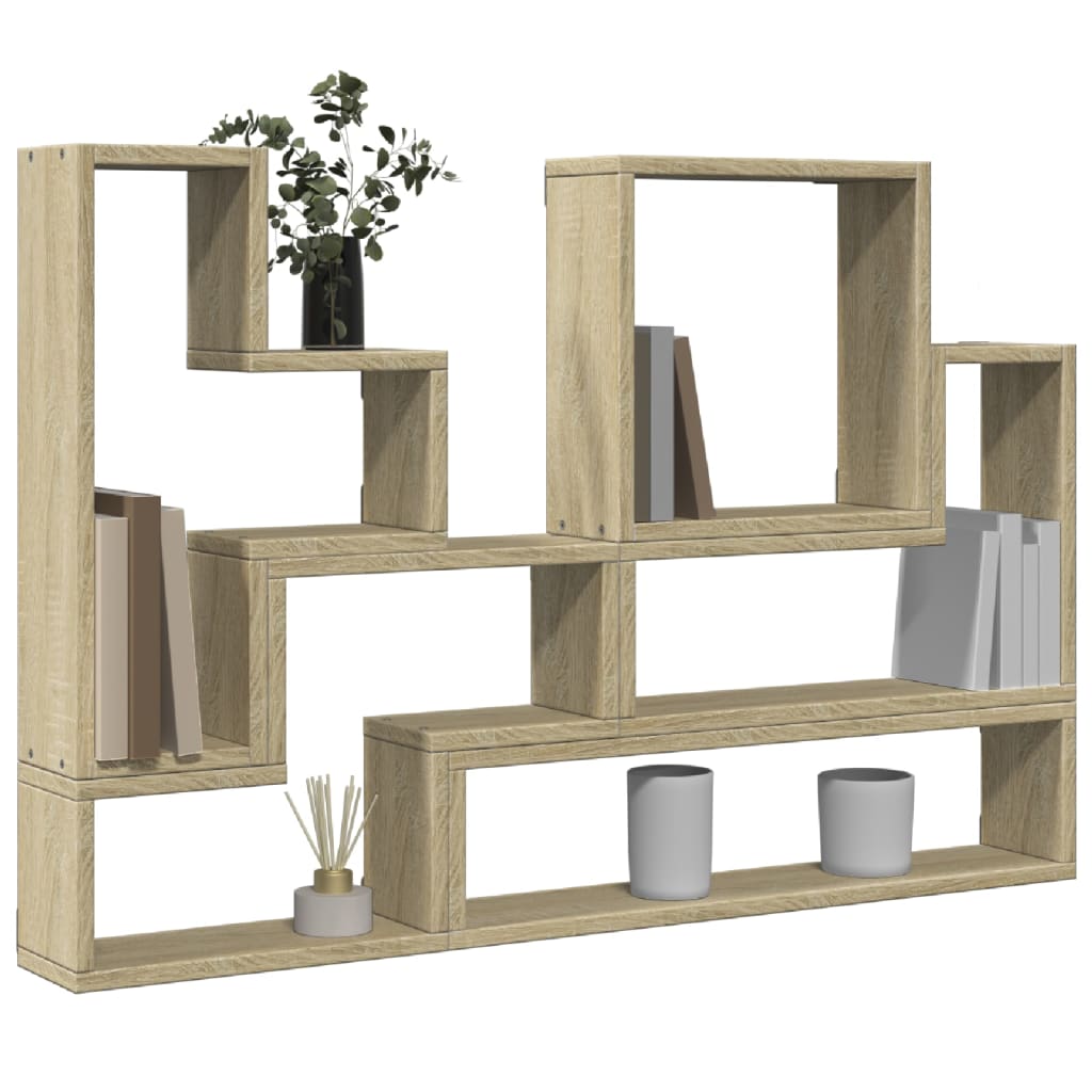 vidaXL Wandregal Sonoma-Eiche 96x12x64 cm Holzwerkstoff